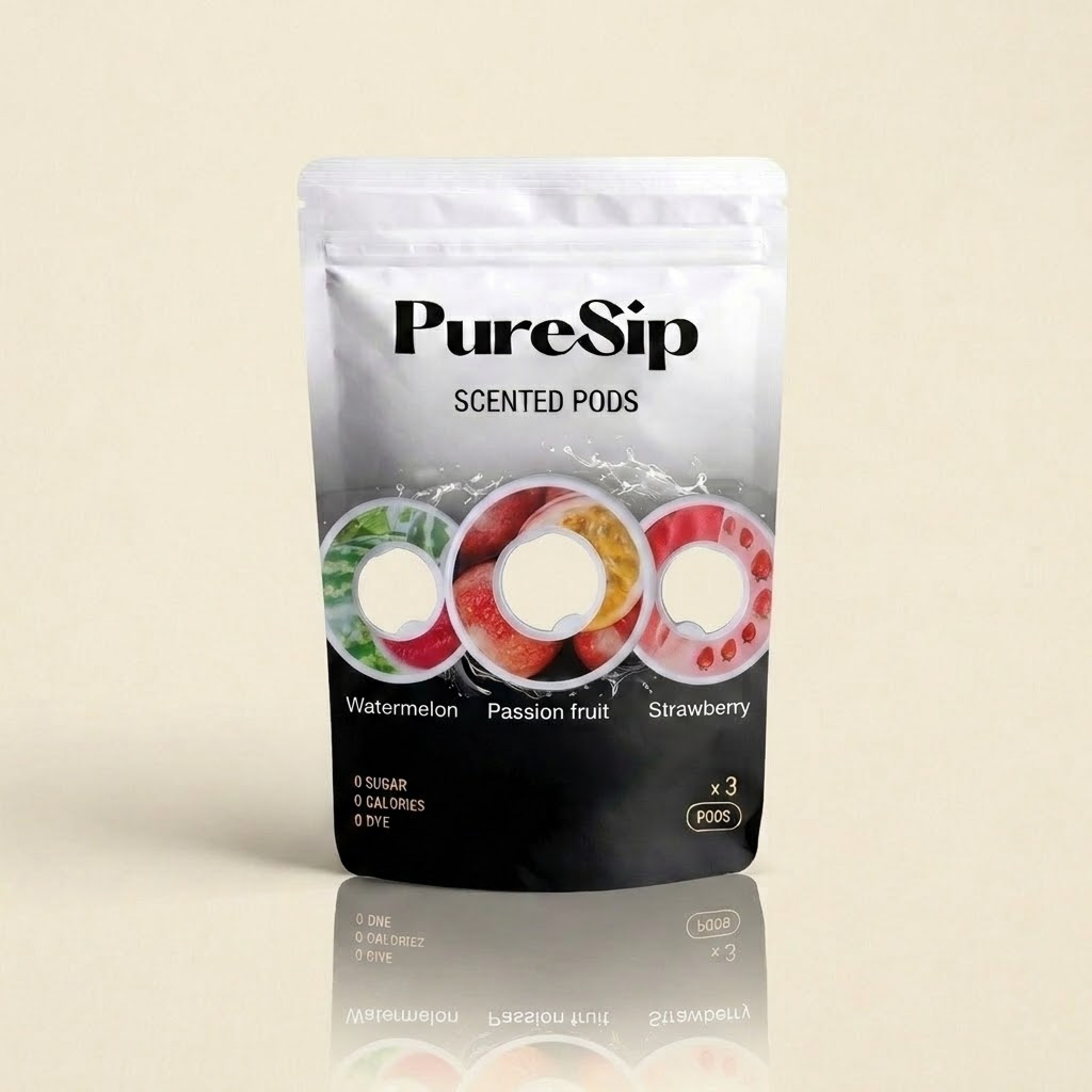 PureSip 3 Pack Flavoured Scent Pods (Watermelon, Passion fruit & Strawberry)