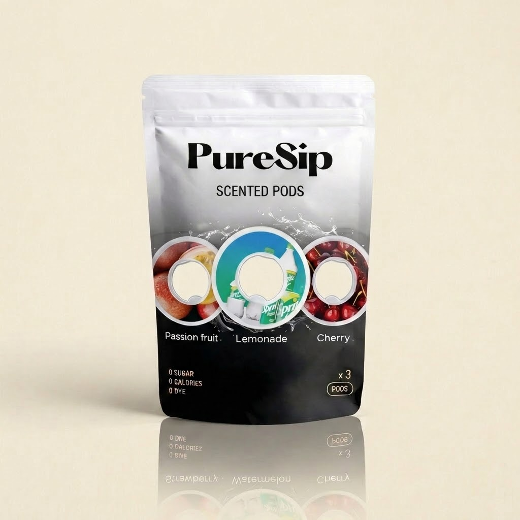 PureSip 3 Pack Flavoured Scent Pods (Passion fruit, Lemonade & Cherry)